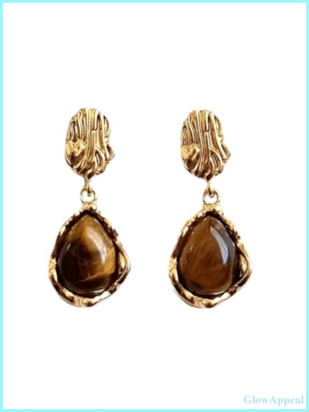 Gold Clip On Earrings for Women Dangle Ear Clips Hypoallergenic Spring-Loaded